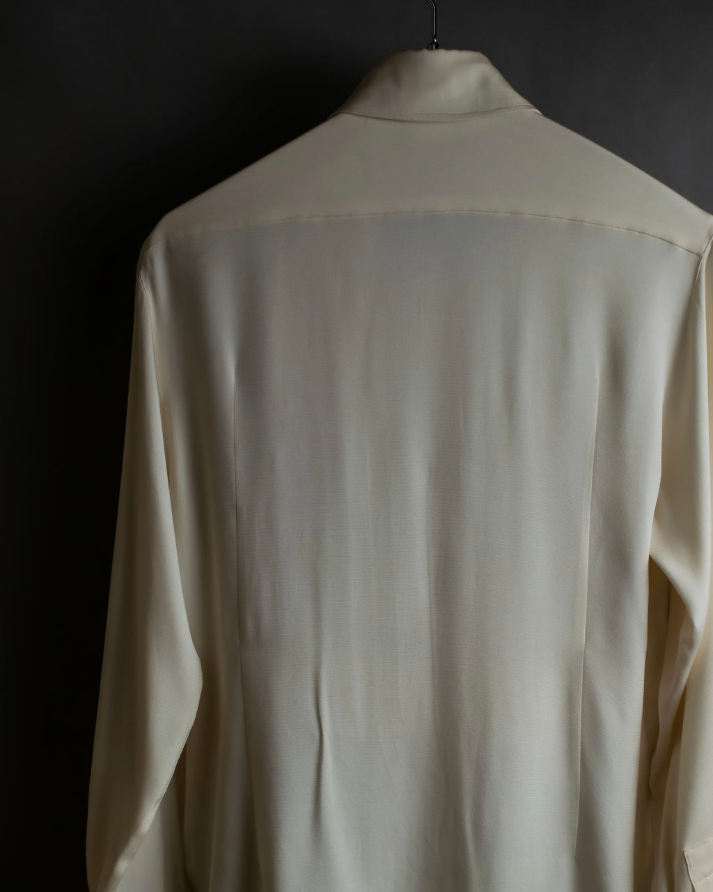 "HERMES" 90's Musical score motif front pleated shirt