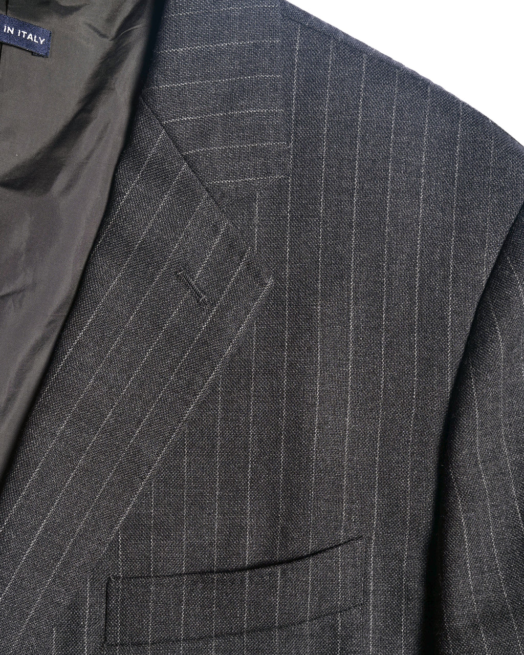 GIORGIO ARMANI/ Oversized Stripe Single Breasted 3B Tailored Jacket Gray