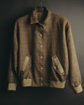 "Christian Dior" 80's-90's Wool check bomber jacket