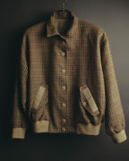 "Christian Dior" 80's-90's Wool check bomber jacket