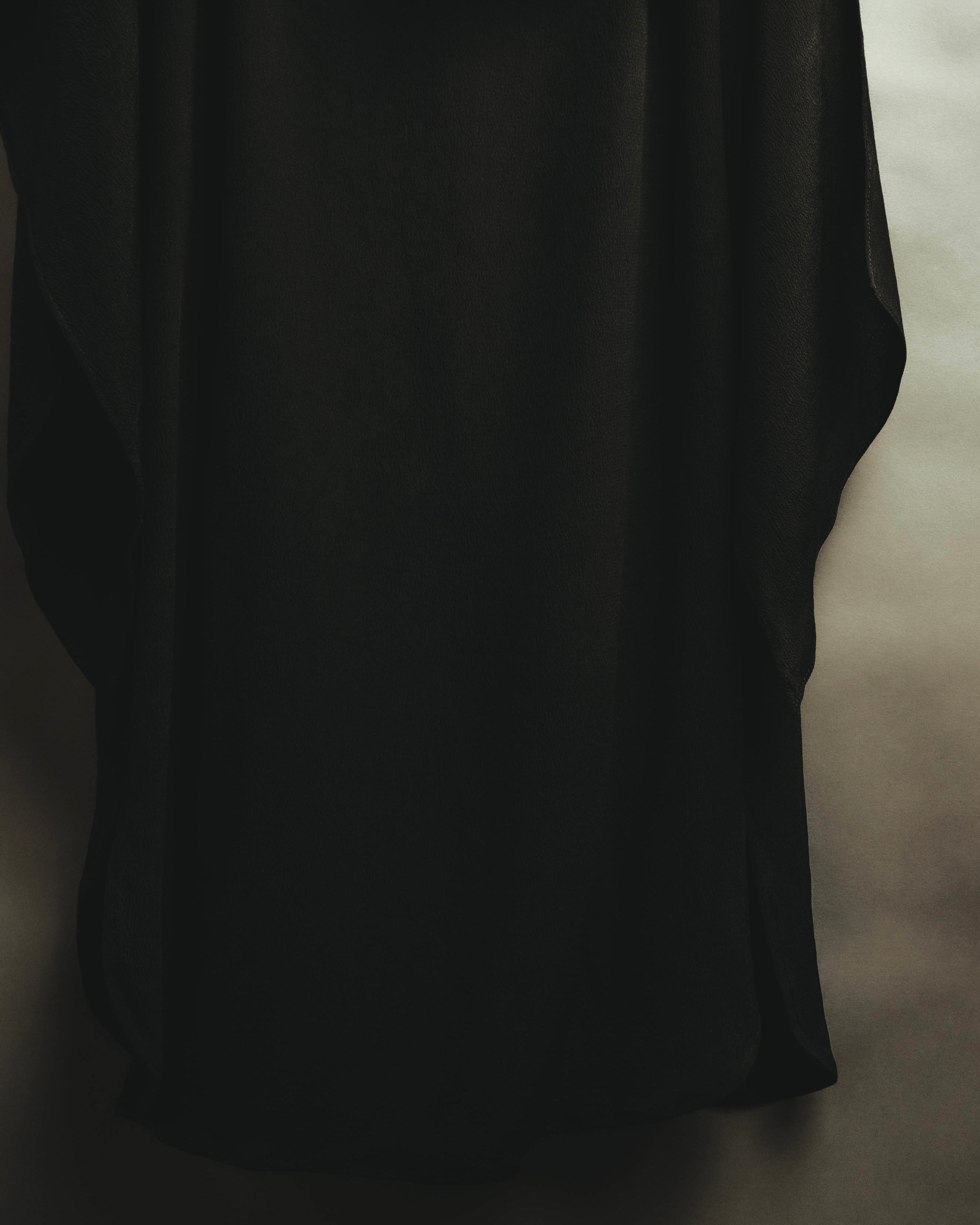 -SPECIAL- “HERMÈS“ 00’s-10’s Sleeveless silk draped shirt dress