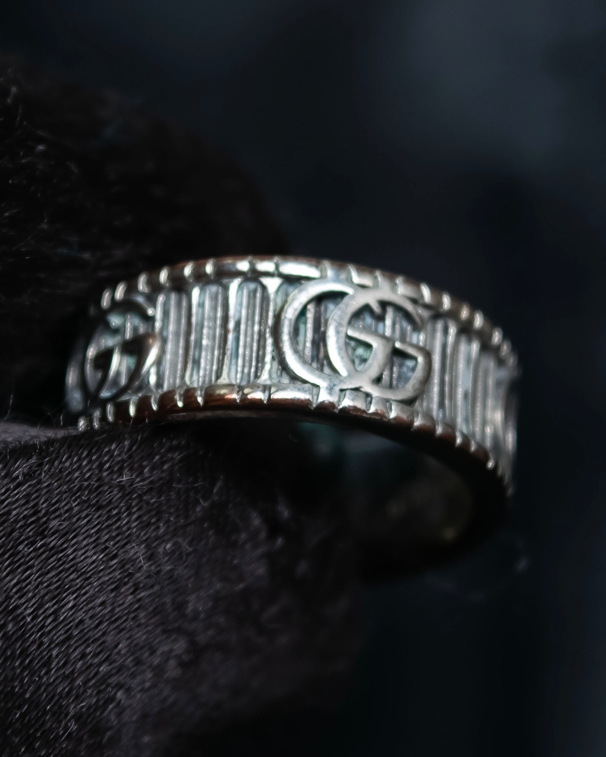 "GUCCI" GG marmont silver 925 ring