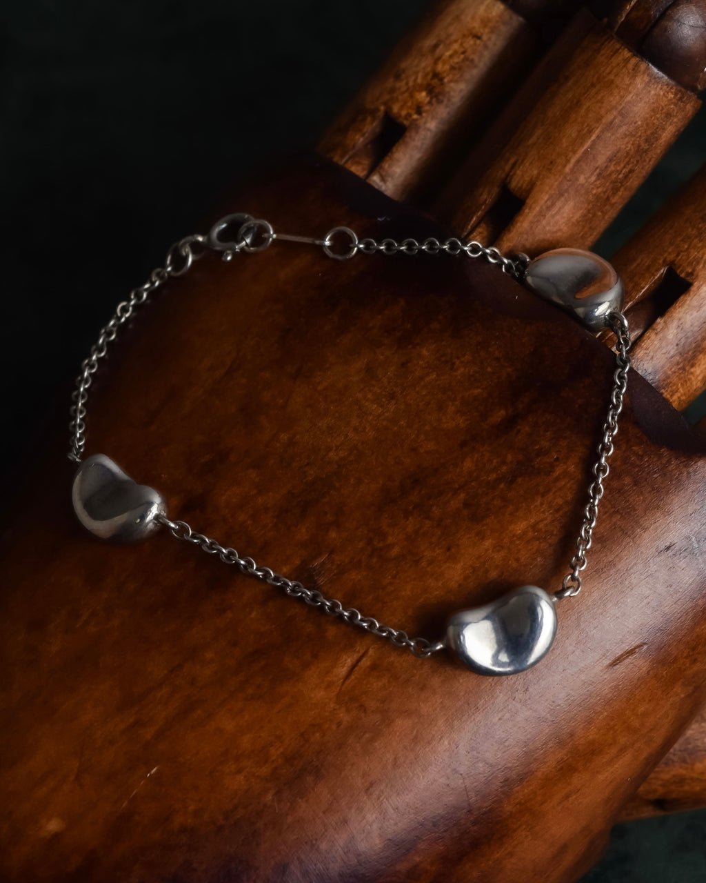 "Tiffany&Co" Beans motif silver bracelet