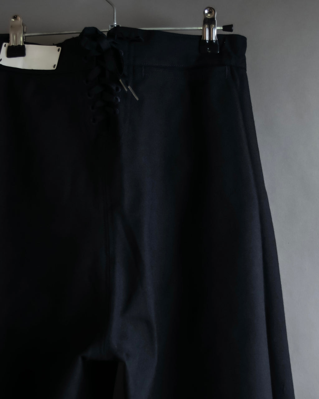 "US navy inspired lace back wide sailor pants"