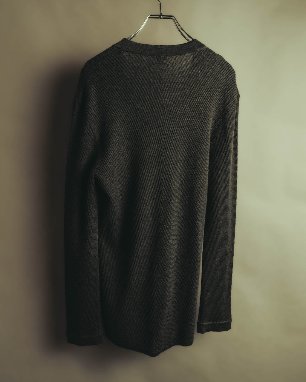 “HERMÈS” 00’s-10’s Cashmere silk ribbed V-neck cardigan