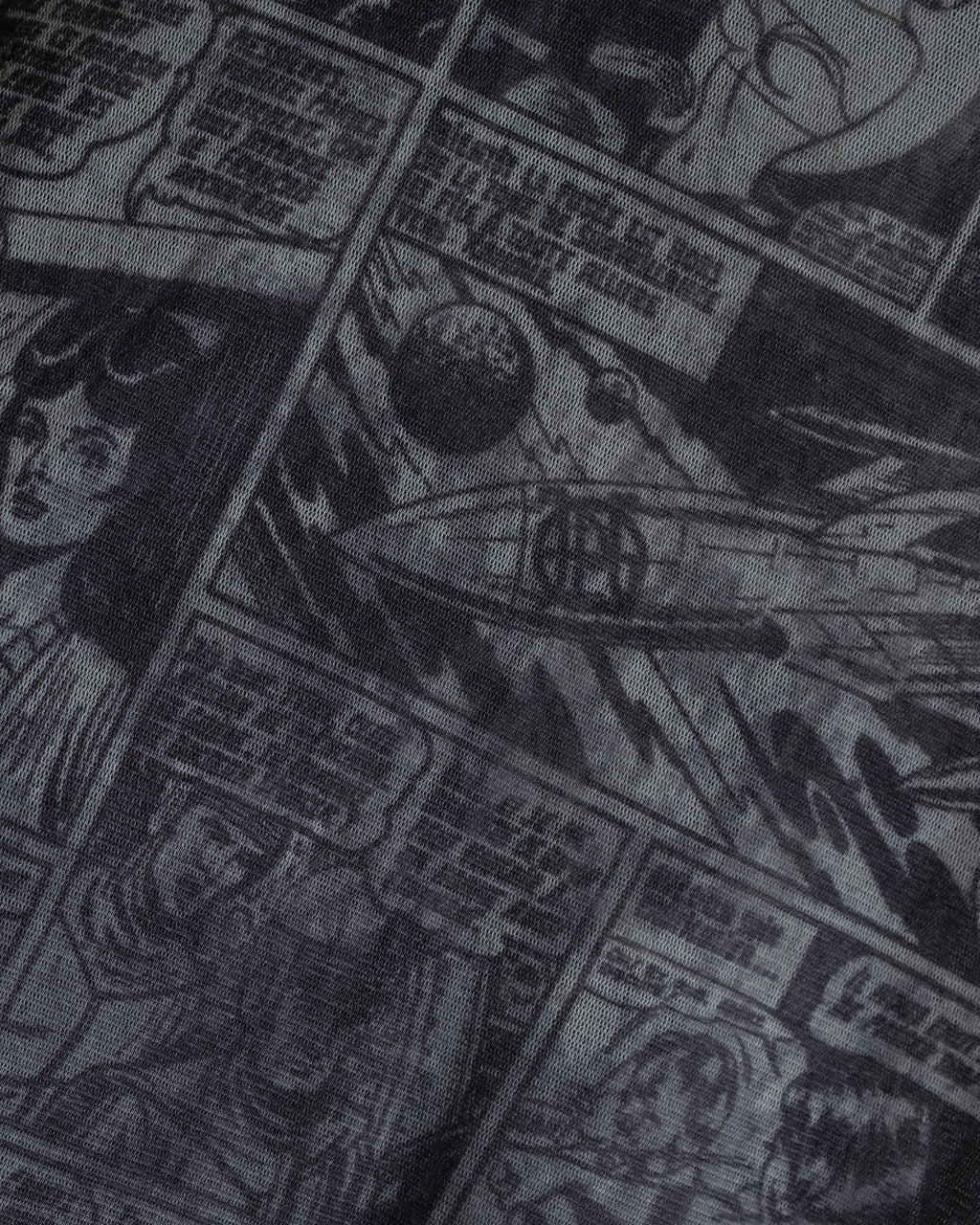 "JEAN PAUL GAULTIER JEANS" American comic book motif sheer short length pullover