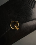-SPECIAL- “GUCCI” 70’s-80’s lizard embossed flap shoulder bag