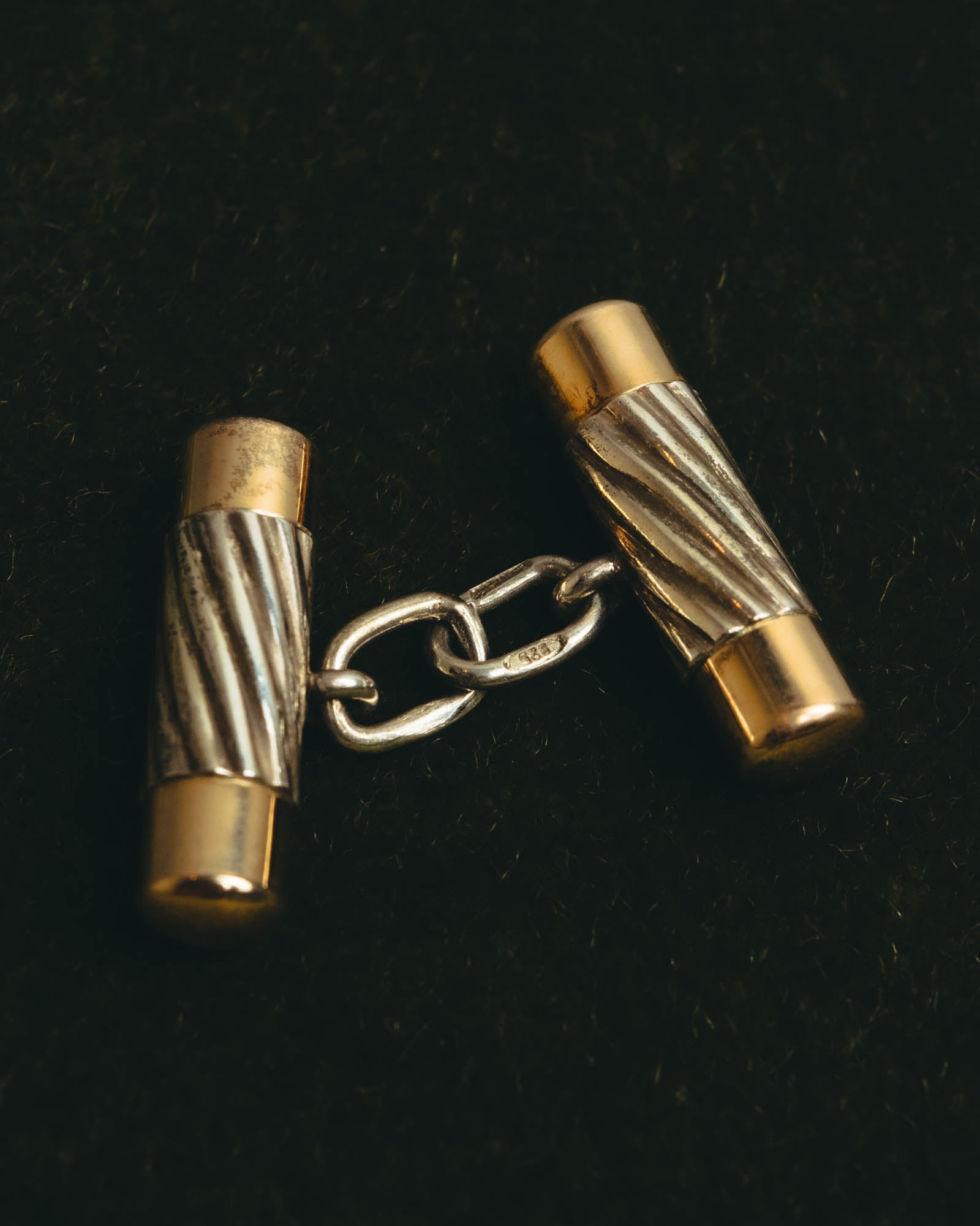 “Tiffany & Co.” 80’s-90’s Twisted bi-color chain cufflinks