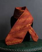 "MOSCHINO" Logo engraved patterned glossy silk necktie