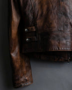 "ASH" 100% genuine leather gradient riders jacket