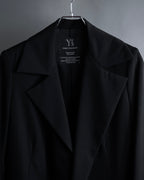 "Y's" Sharp lapel draping tailored coat