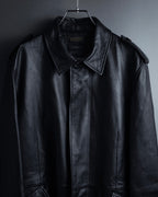"DURBAN" Double zipper sheepskin leather coat