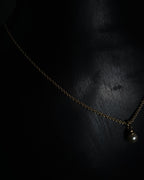 “Christian Dior” 00’s Pearl drop necklace with CD tail charm