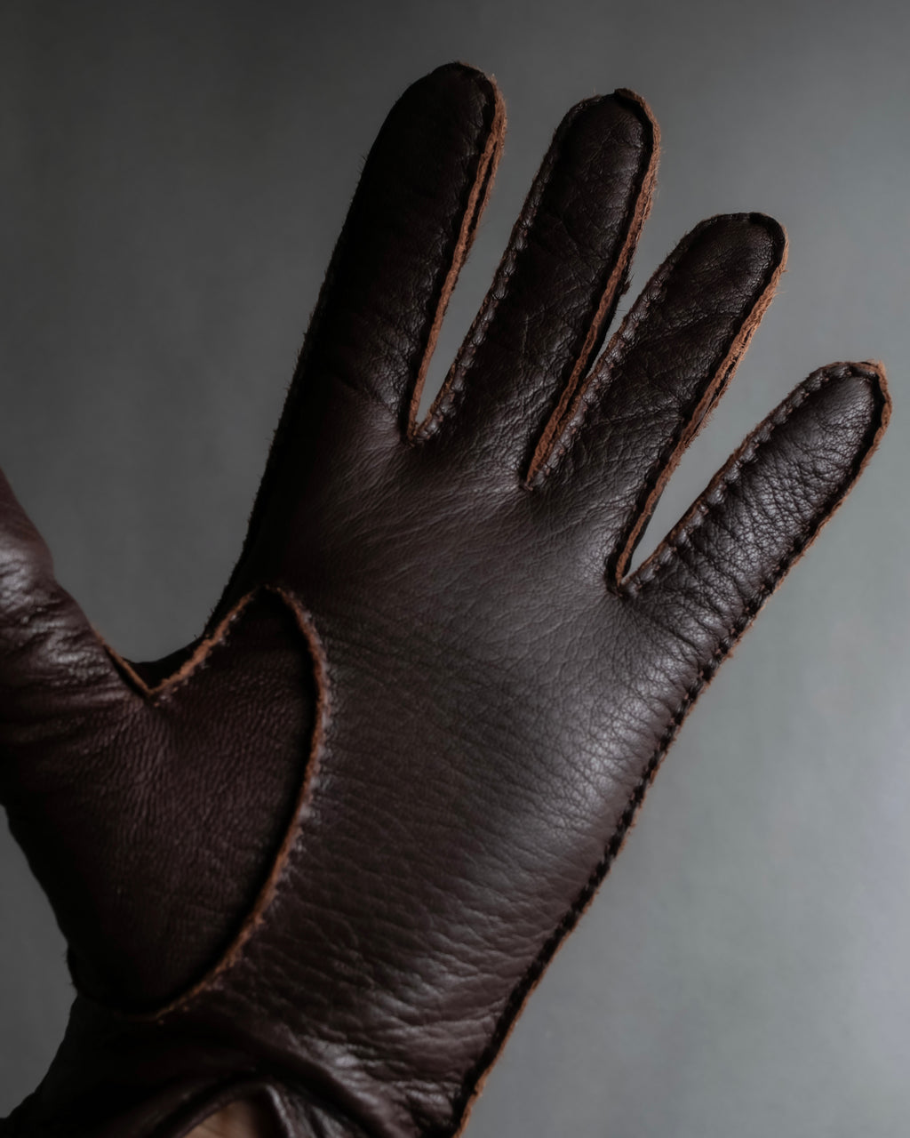 "Vivienne Westwood" Orb design checker panel pattern leather gloves