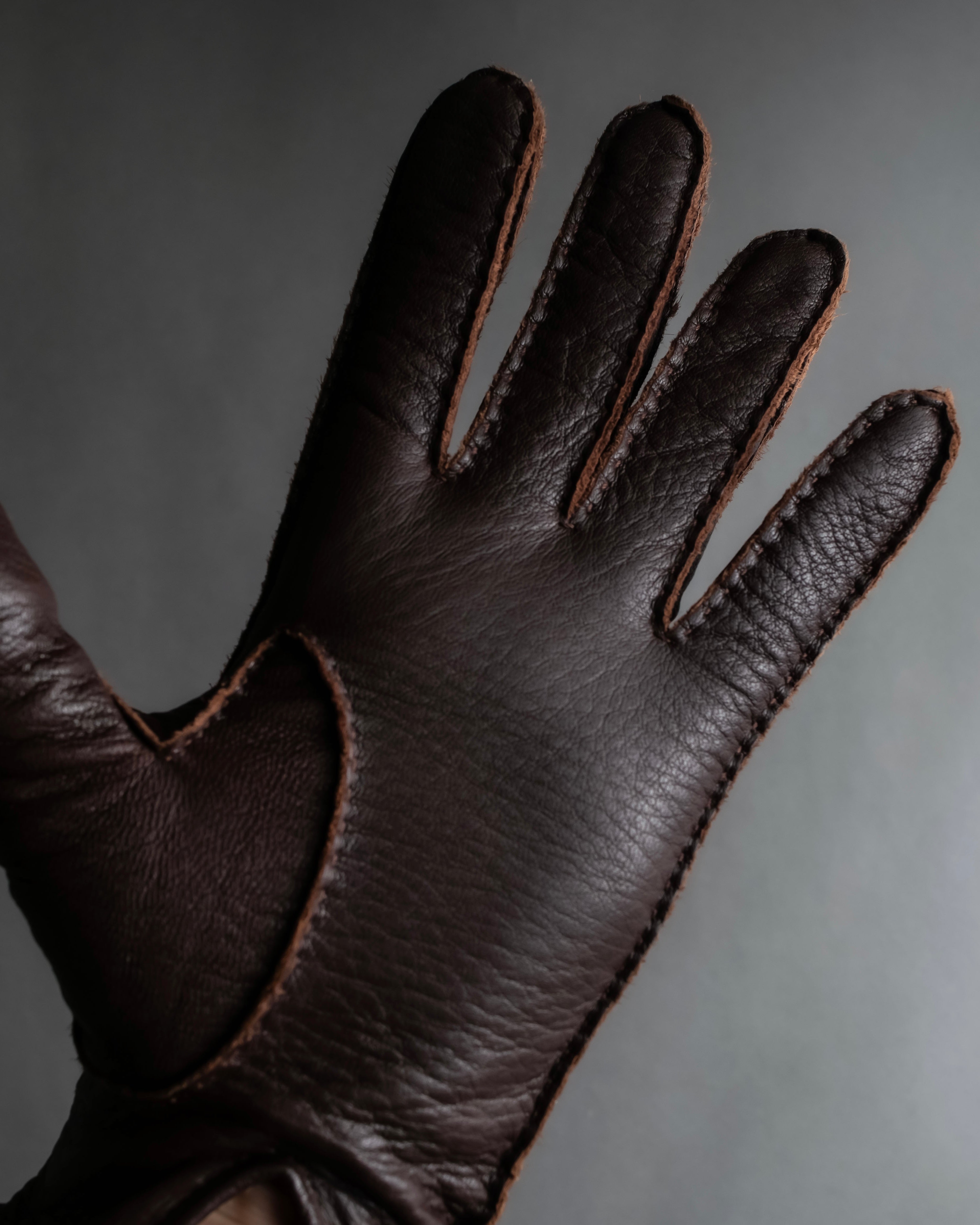 "Vivienne Westwood" Orb design checker panel pattern leather gloves