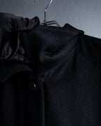 "Vintage raglan sleeve 100% cashmere stand-collar coat"