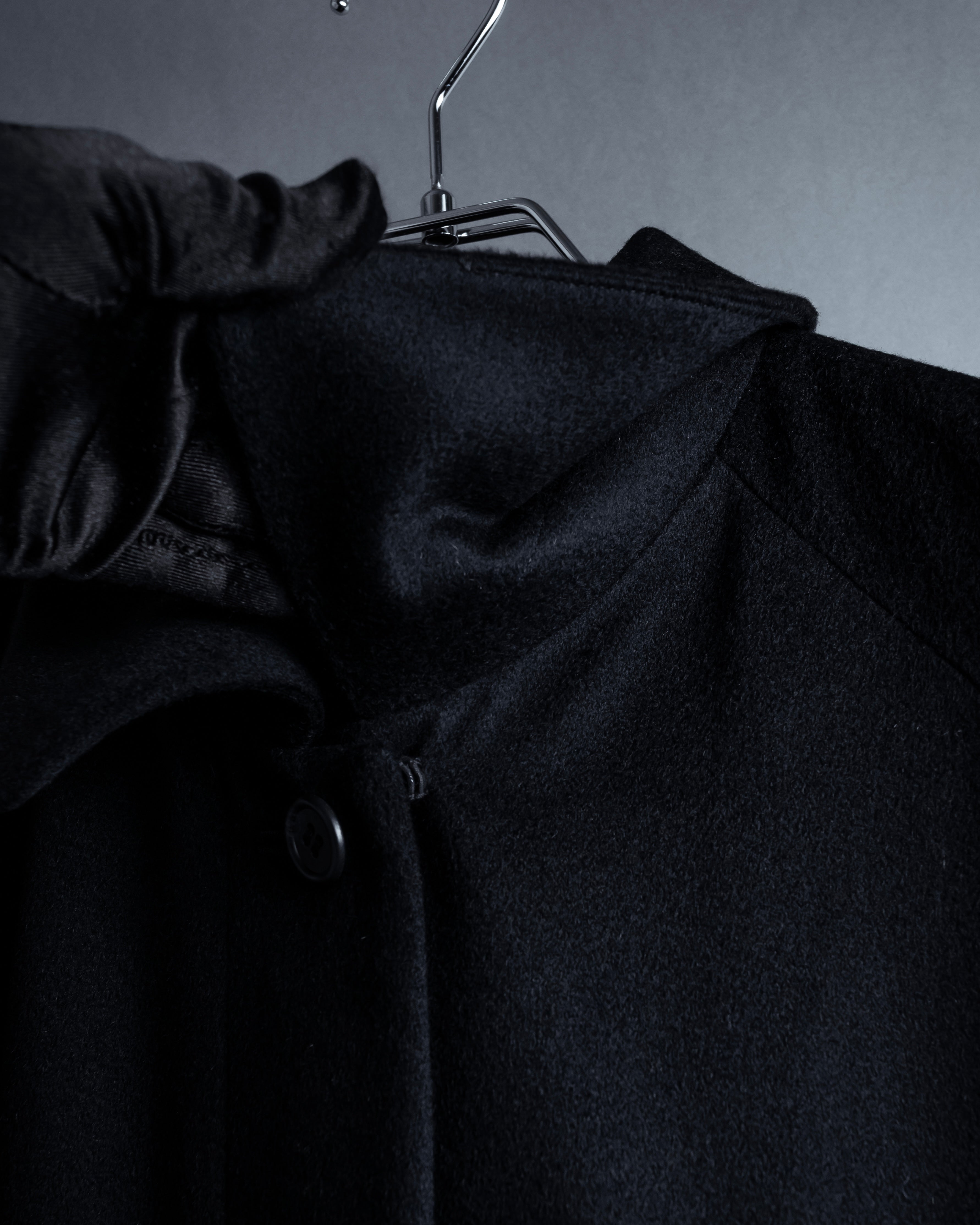 "Vintage raglan sleeve 100% cashmere stand-collar coat"