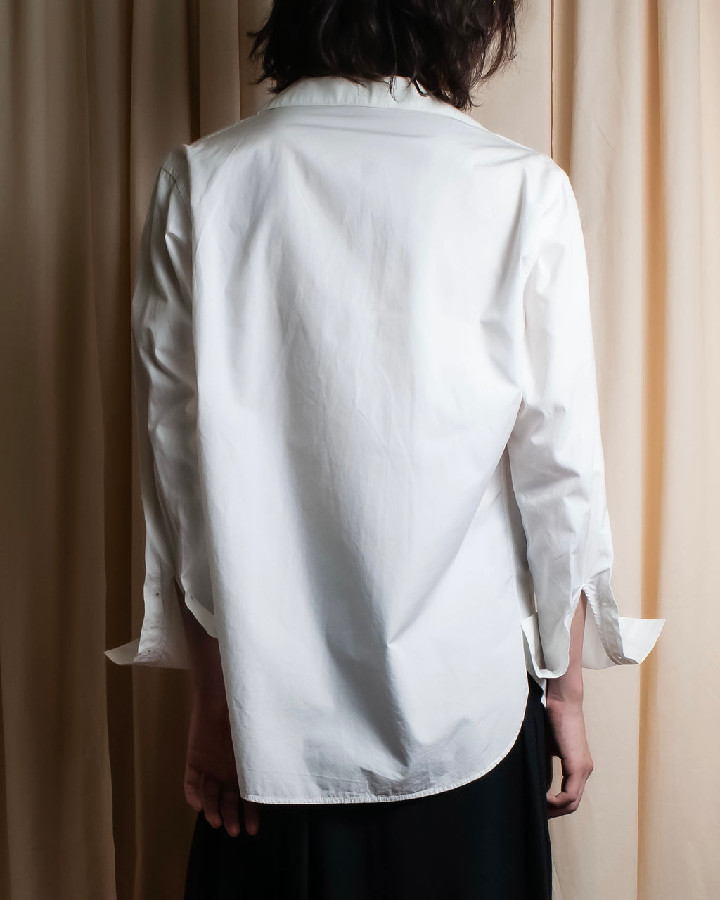 "YOHJI YAMAMOTO" 12SS Folded front panel cotton shirt