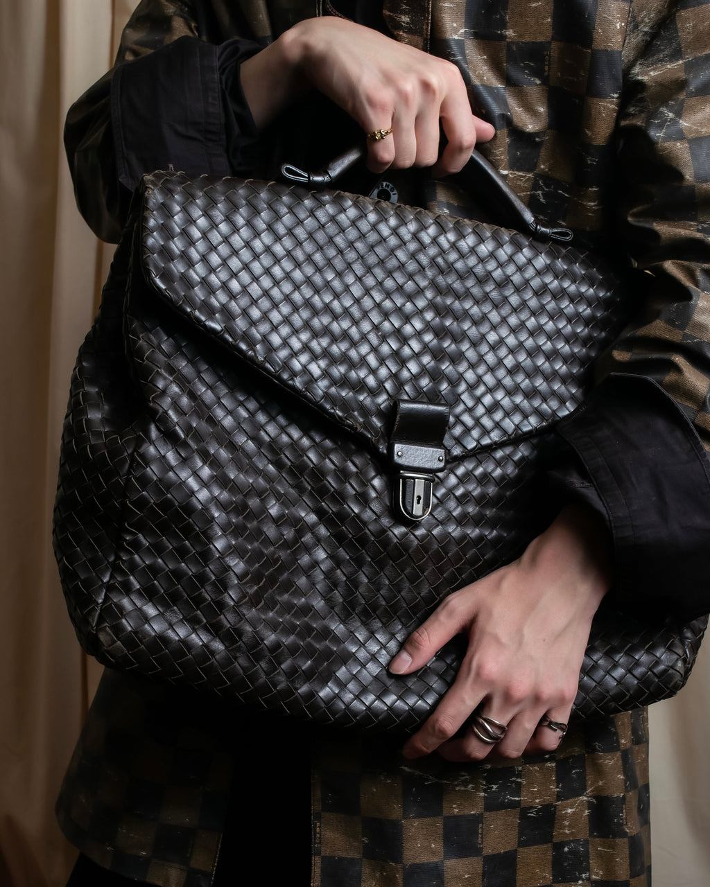"BOTTEGA VENETA" Intrecciato design briefcase bag