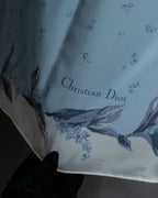 "Christian Dior" Bird motif silk scarf