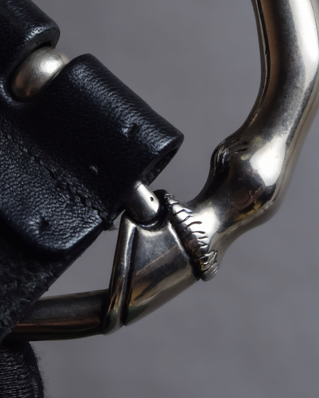 "GUCCI" Bamboo buckle motif leather belt