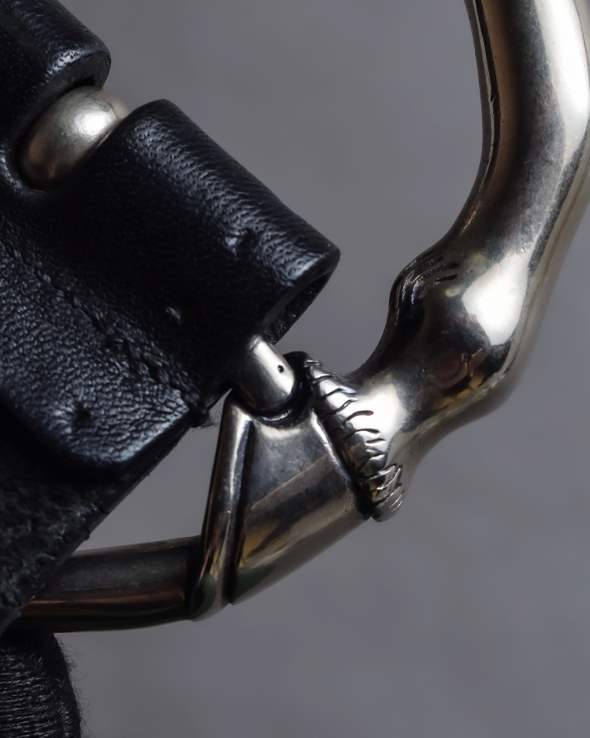 "GUCCI" Bamboo buckle motif leather belt