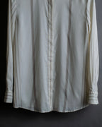 "Loro Piana" Multi-stripe pattern natural color shirt