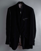 "GIORGIO ARMANI" Velour corduroy double zip up jacket