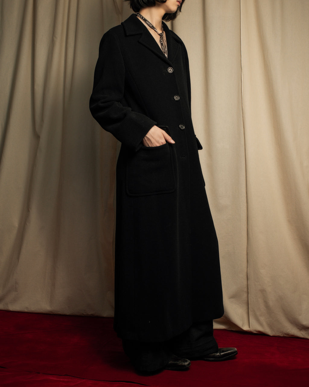 "MAX&Co." Straight fitting super maxi-length chester coat