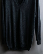 "PRADA" Camouflage pattern V-neck knit