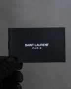 "Saint Laurent" Crocodile embossed leather bi-fold money clip