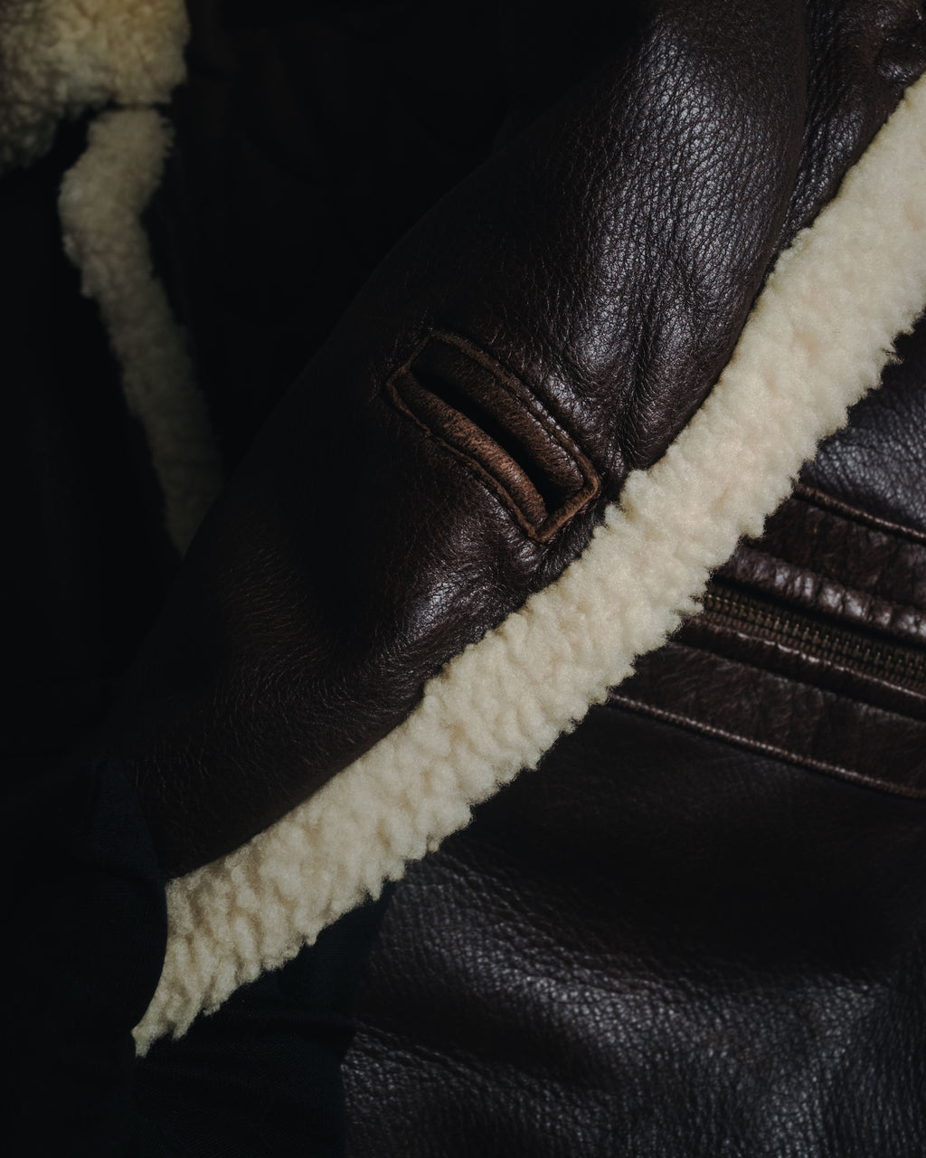 "Christian Dior" 80’s-90’s deerskin shearling collar leather jacket