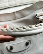 "BALENCIAGA" Ivory color city series hand bag