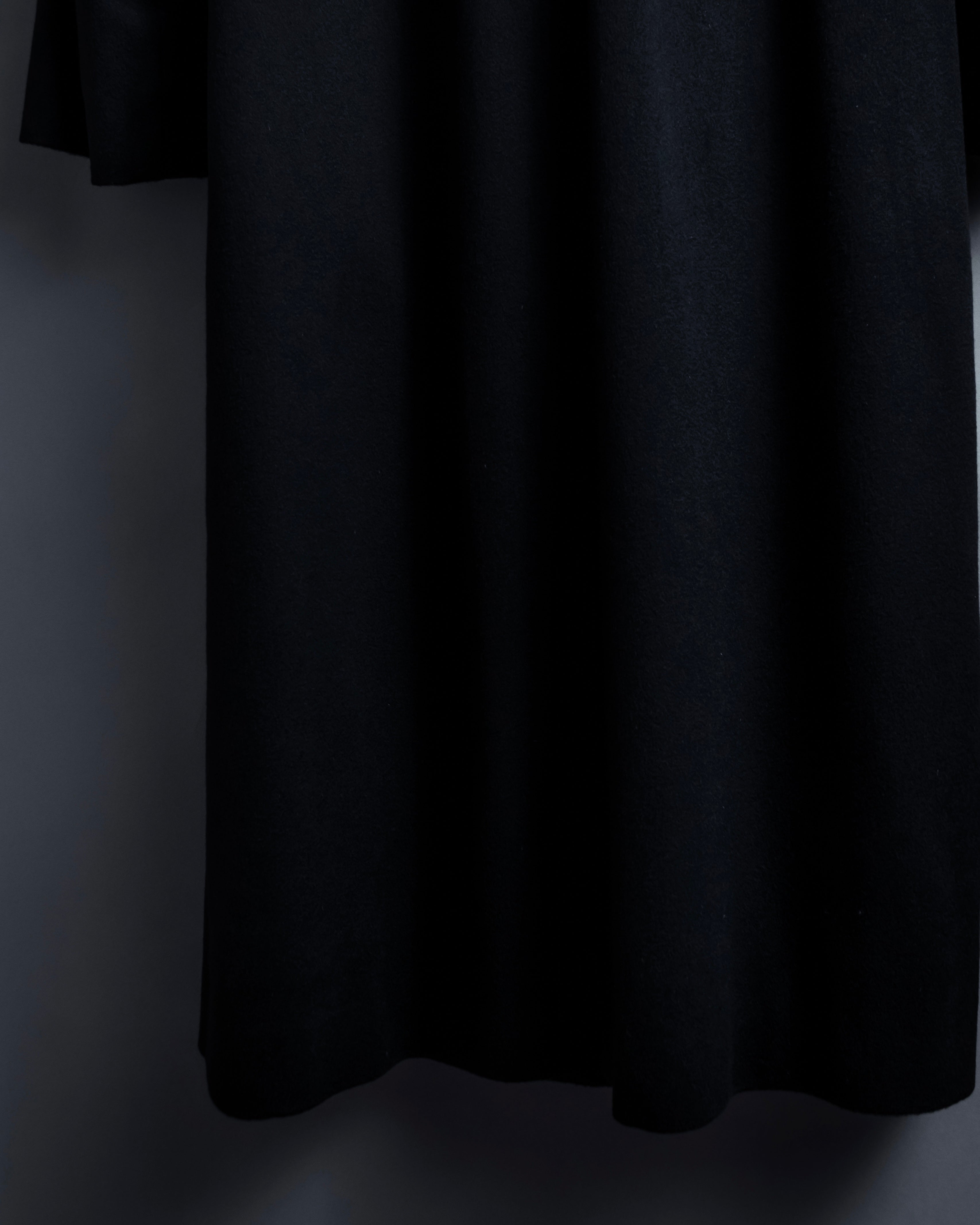 "Vintage raglan sleeve 100% cashmere stand-collar coat"