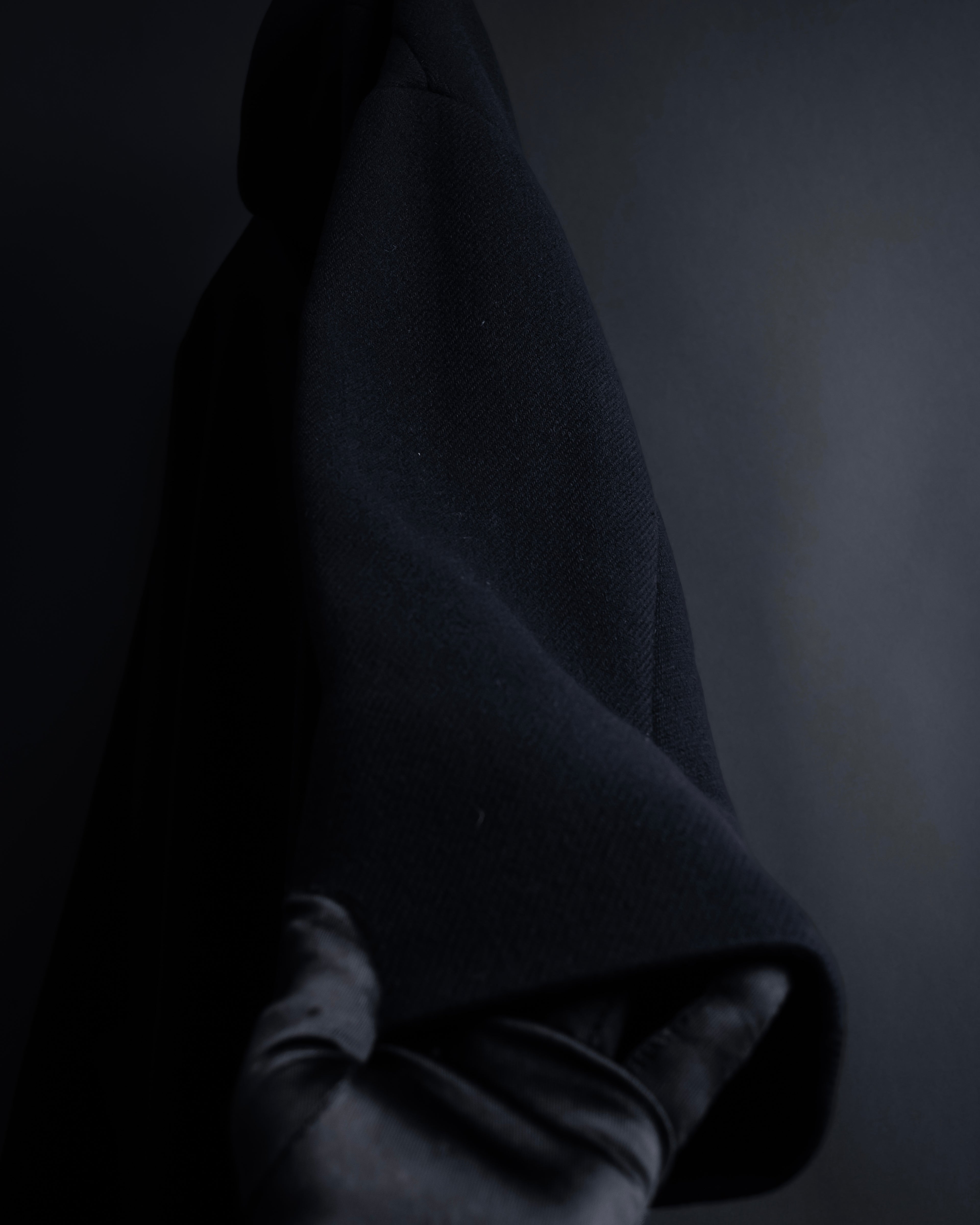 "ISSEY MIYAKE PLANTATION" Minimalist design A-line stand collar coat