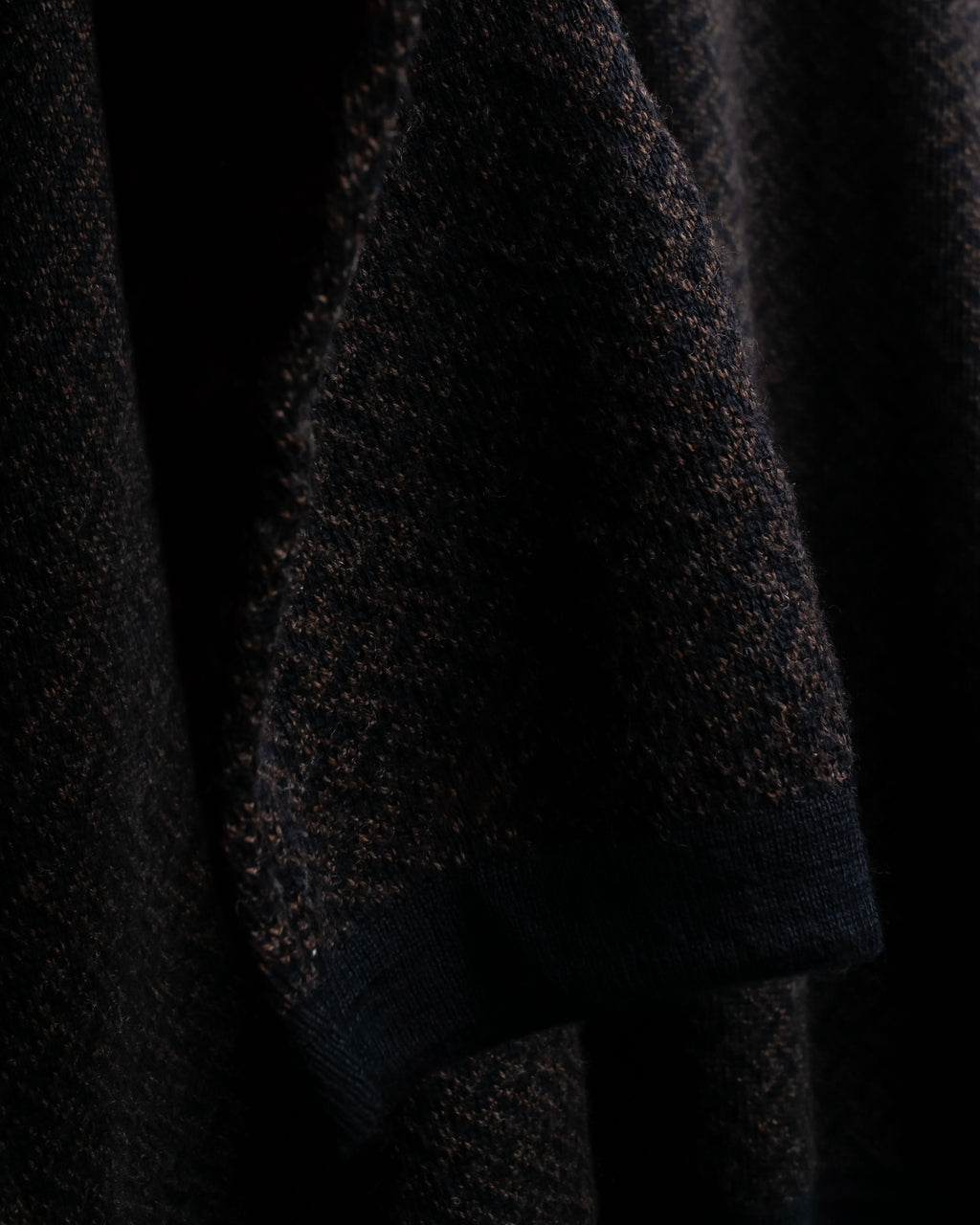 "Vintage chepron striped fine merino wool knit pullover"