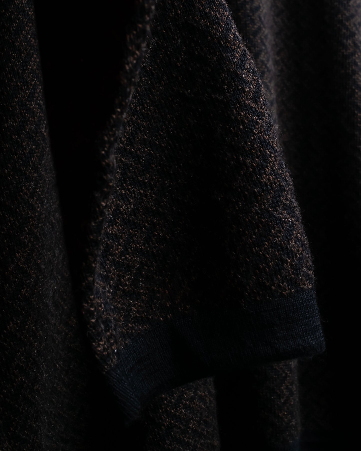 "Vintage chepron striped fine merino wool knit pullover"