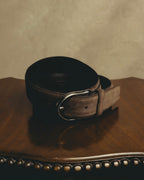 "Ermenegildo Zegna" 90's–00's brown suede leather belt