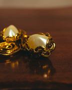 "Yves Saint Laurent" 80's-90's Baroque faux pearl brooch