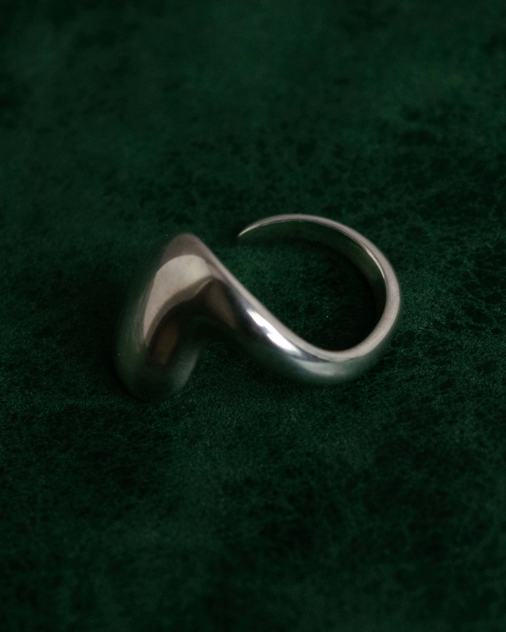 “Georg Jensen” 70’s-90’s Organic spiral silver ring