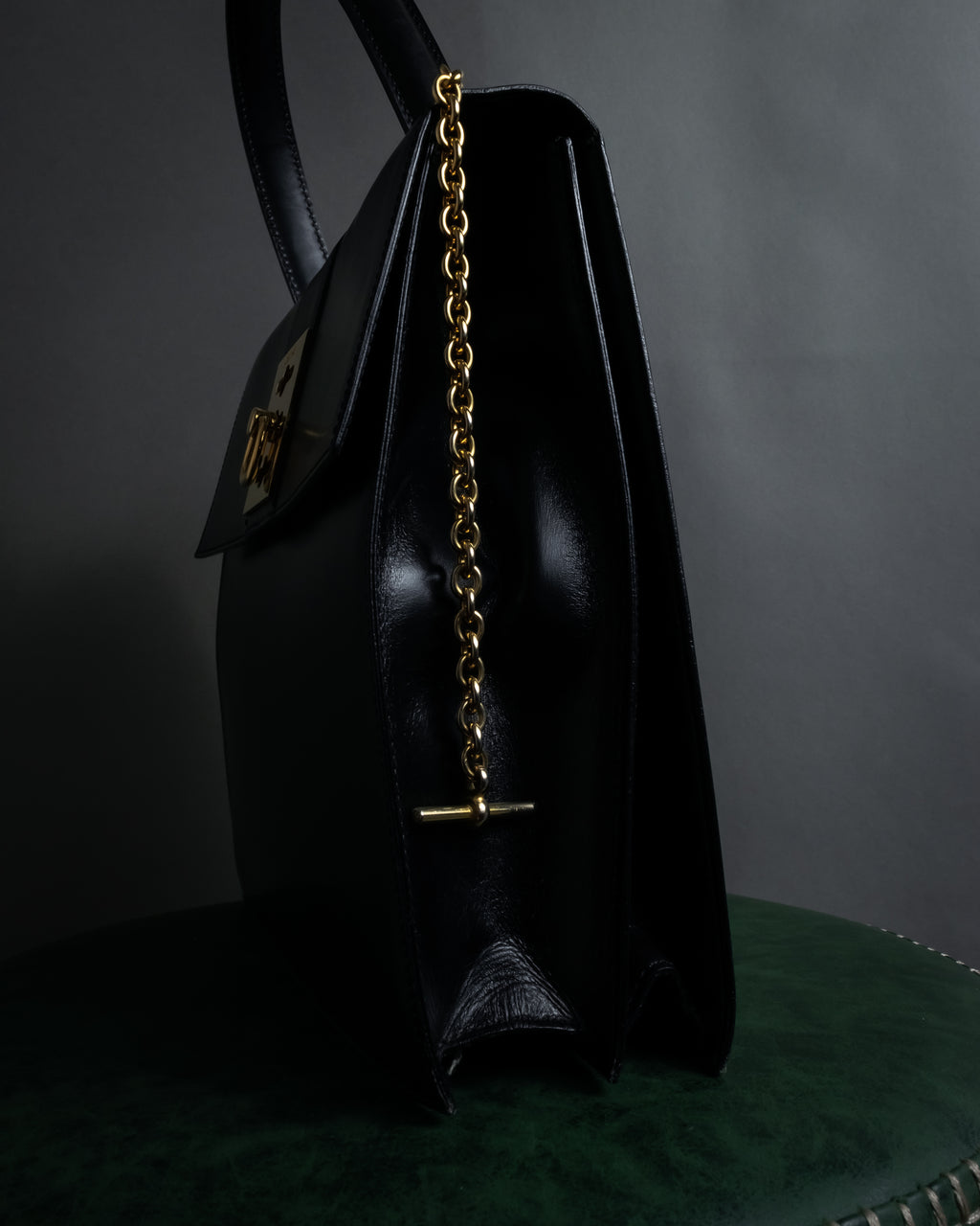 “CELINE” Early 80’s equestrian hardware top-handle bag