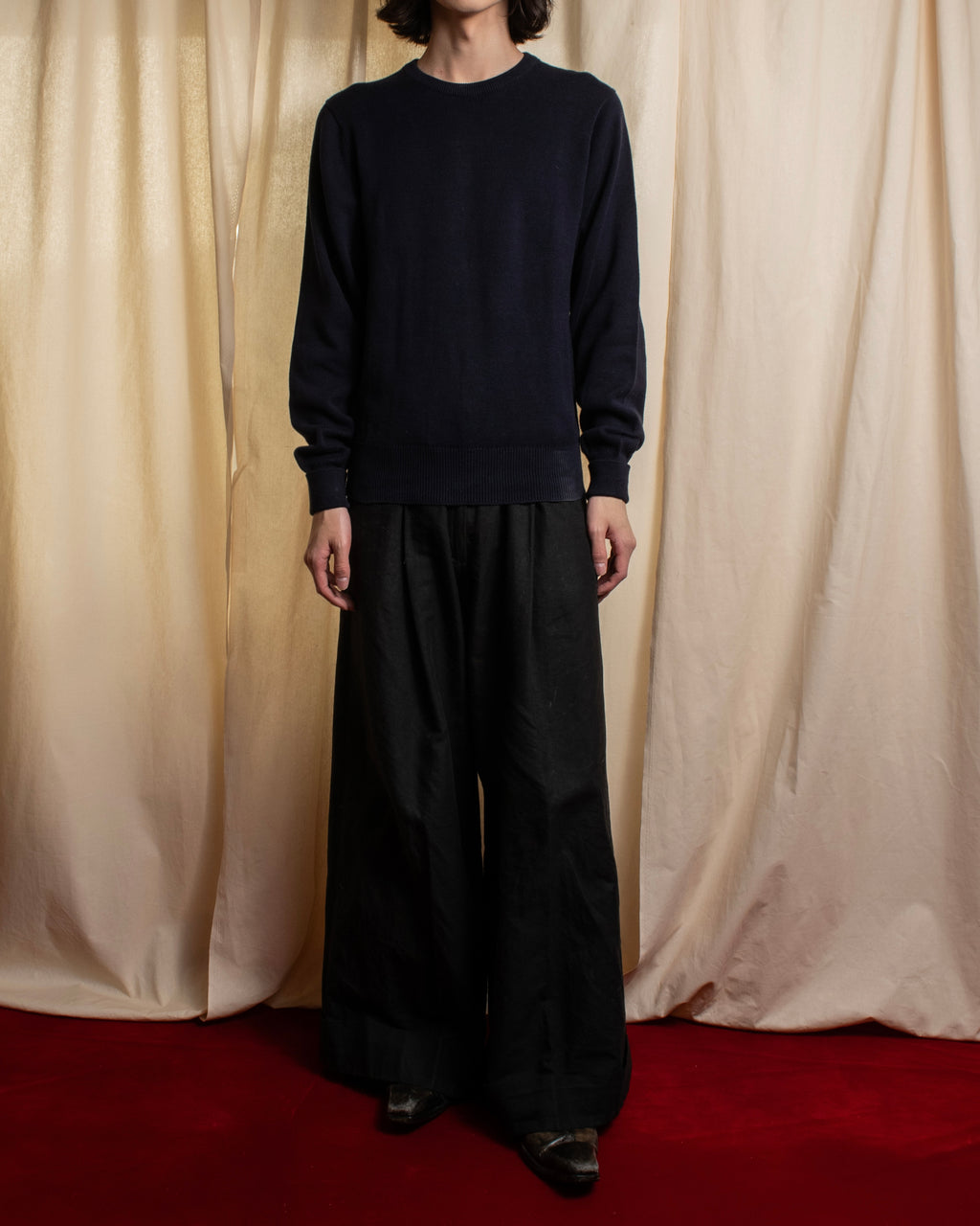 "HERMES" 80's-90's Minimalist design cotton knit