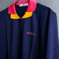 "Balenciaga Sports" Pink &amp; yellow collar long sleeve polo shirt