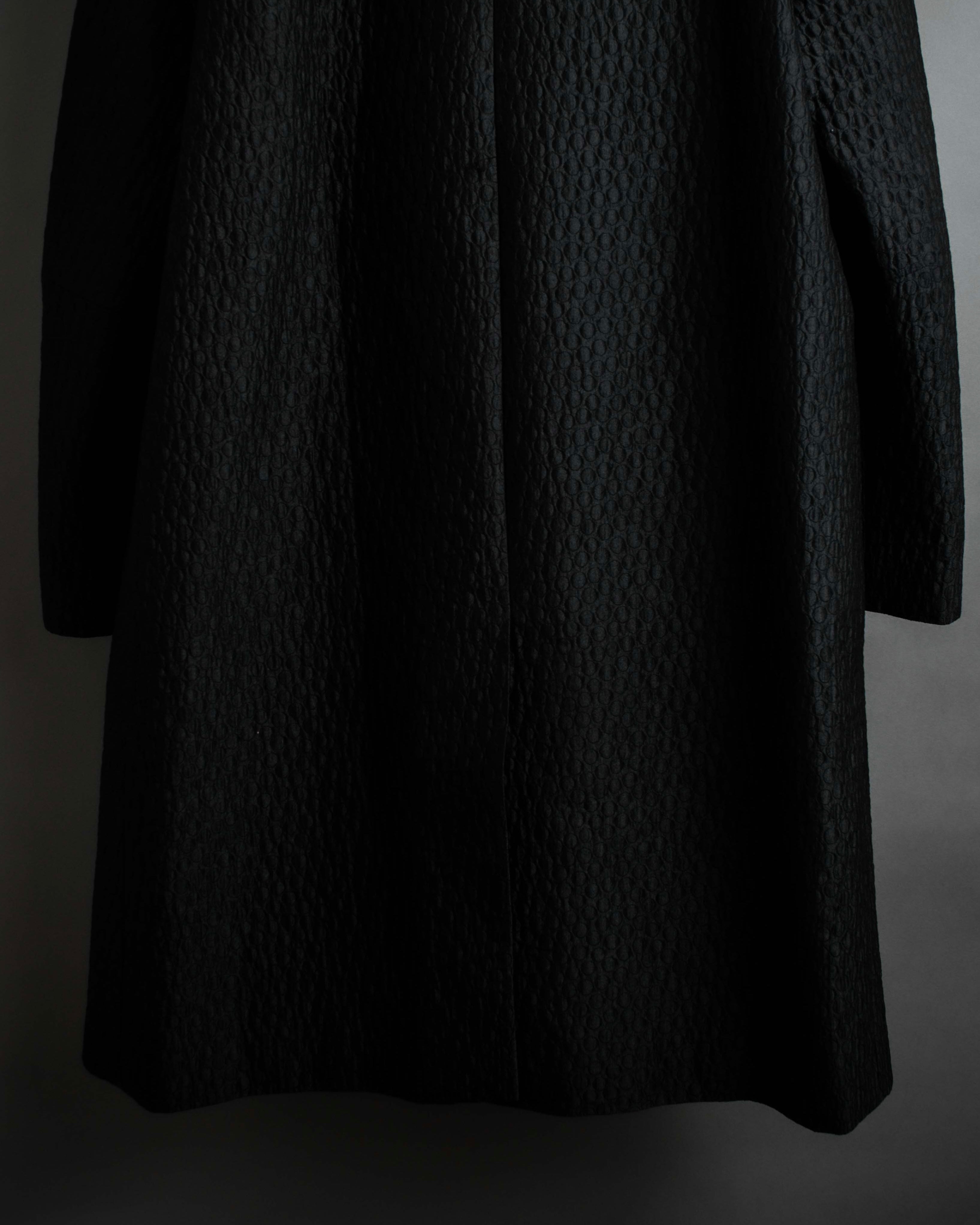 "DRIES VAN NOTTEN" Relief  jaguard uneven design chester coat