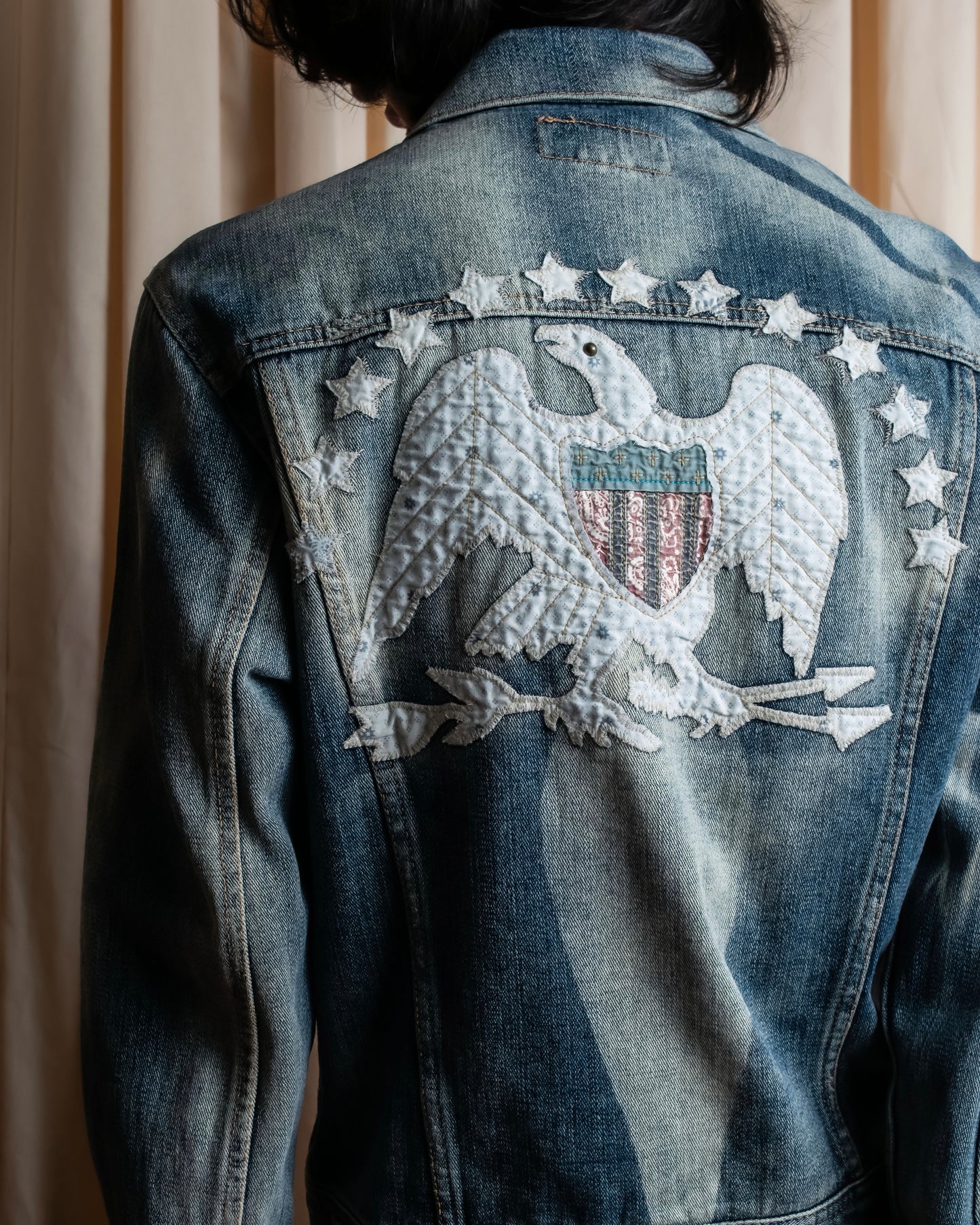 "Ralph Lauren" Eagle & star embroidered design denim jacket