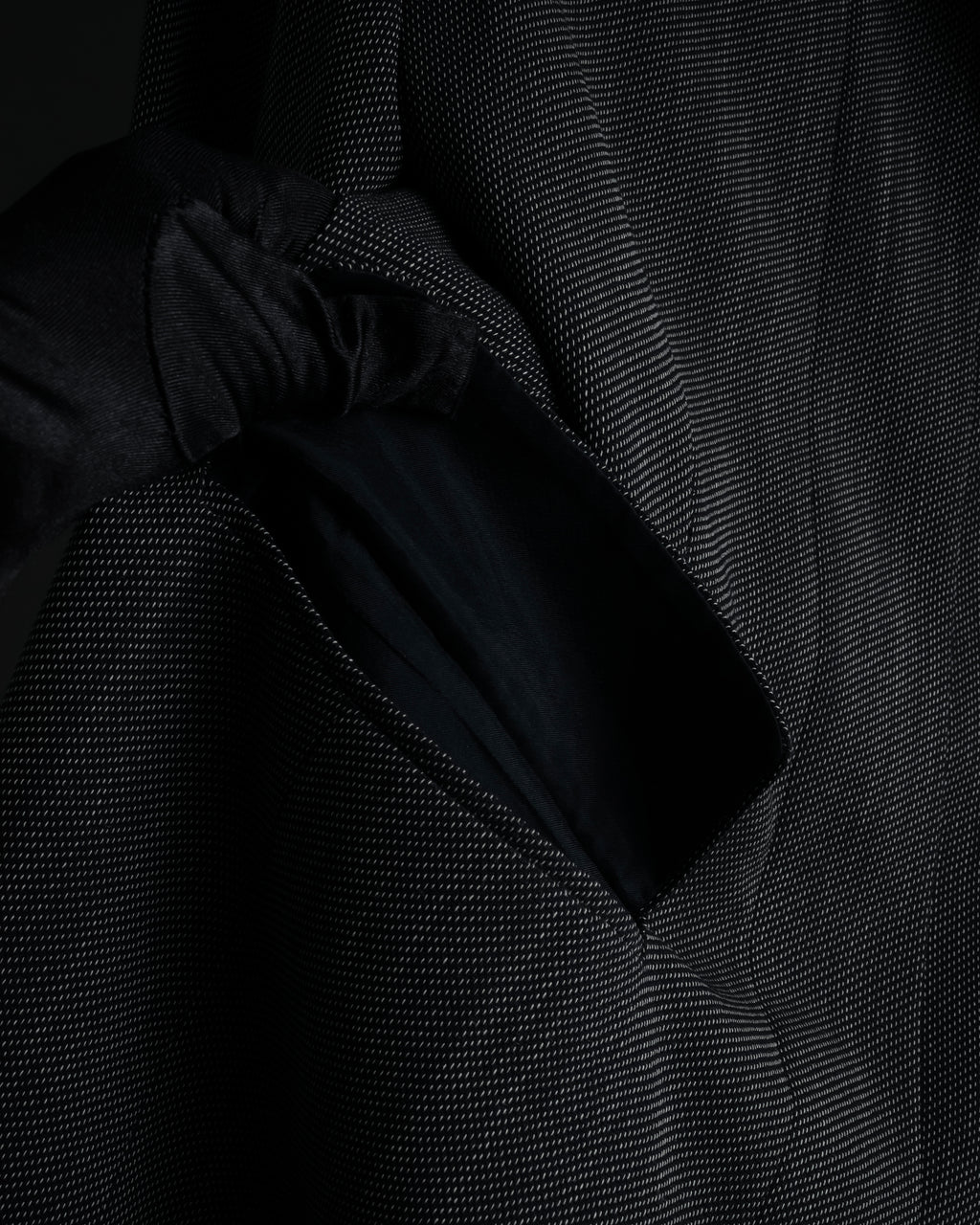 "Max Mara" 90’s-00’s Minimal fly-front stretch sten collar jacket