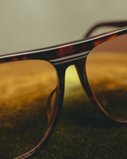 "Yves Saint Laurent" 80's Oversized tortoiseshell square sunglasses
