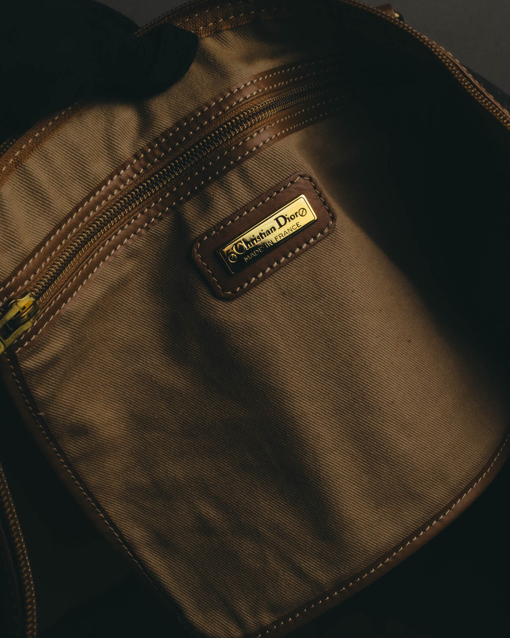 "Christian Dior" 70's-80's Honeycomb travel bag