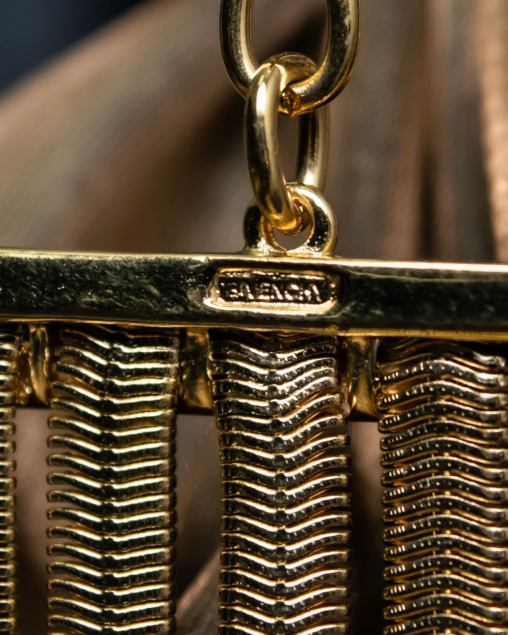 "GIVENCHY" 7 strand accordion chain choker necklace