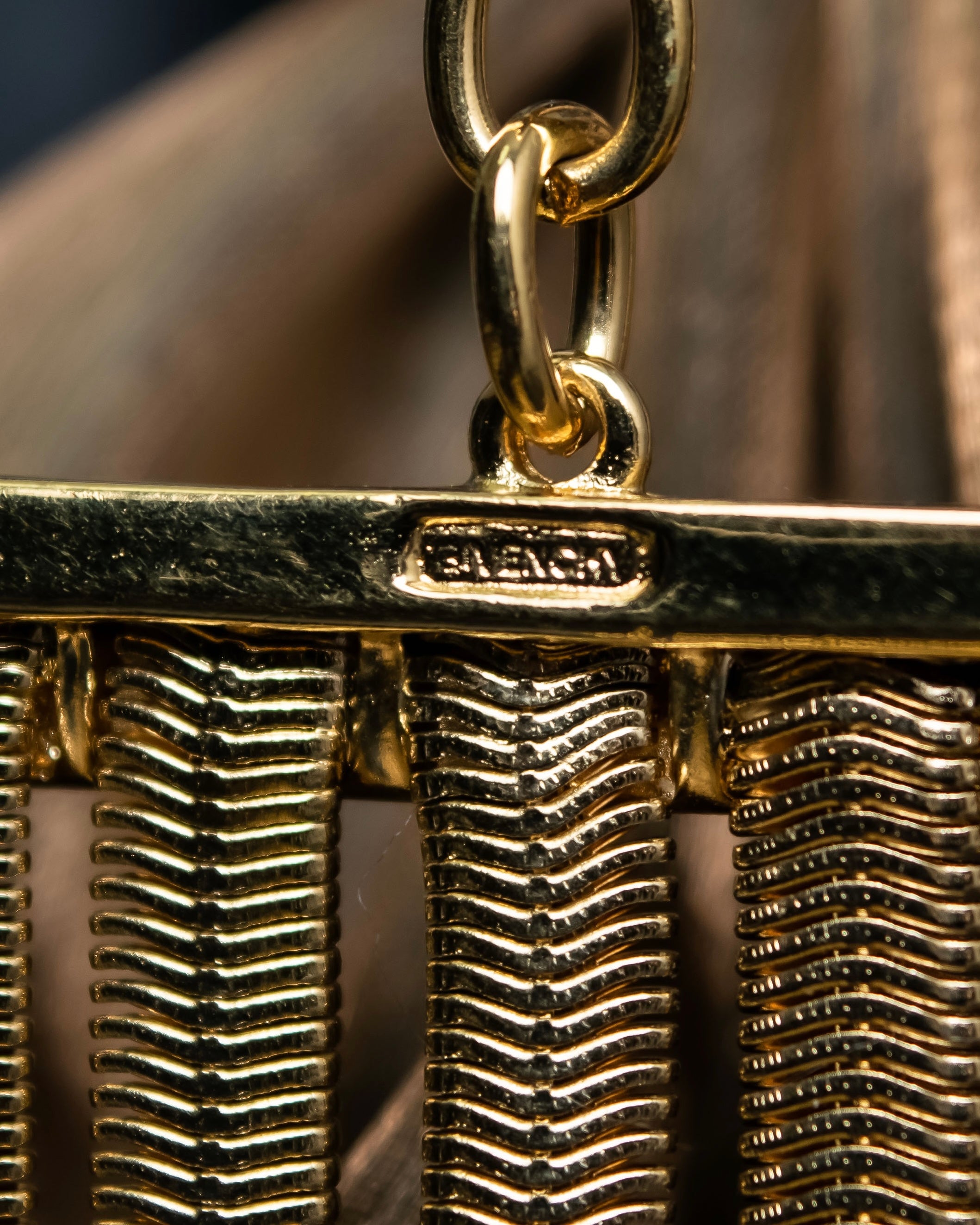 "GIVENCHY" 7 strand accordion chain choker necklace